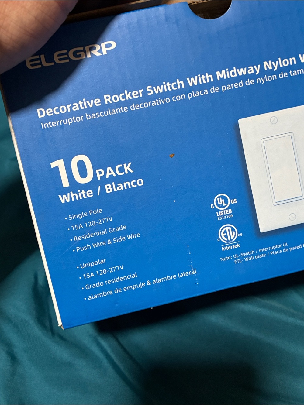 Decorative Rocker Switches 10-Pack - White - Picture 9 of 9
